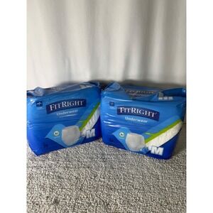 2 Pack Medline FitRight Extra Incontinence Underwear‎ Medium 20ct MSC13005A